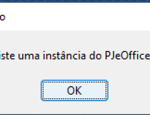 Meu PJeOffice quando clico no ícone para entrar aparece a mensagem já existe uma instância do PJeOffice em execução e não abre